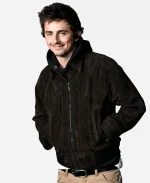 Timothée Chalamet 2026 CinemaCon Dune Part Three Promote Brown Bomber Jacket