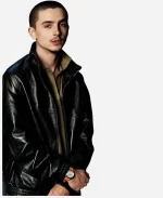Timothée Chalamet 2026 New York City Urban Jürgensen Black Leather Jacket