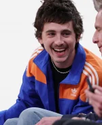 Timothee Chalamet NBA 2026 NY Knicks vs Atlanta Hawks Game 2 Adidas Track Jacket