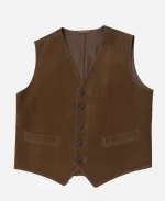Tom Hardy Wuthering Heights Brown Suede Leather Vest