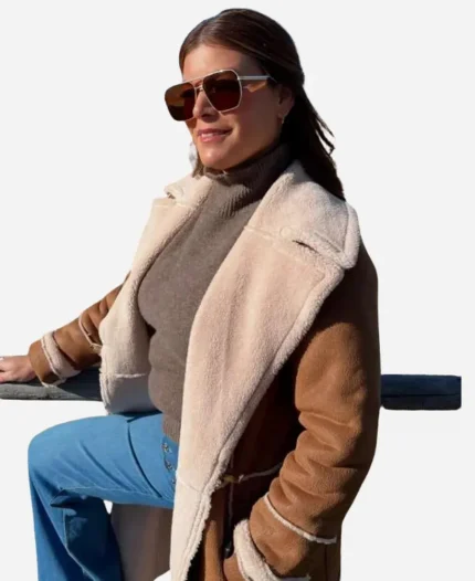 Top Chef S22 Gail Simmons Shearling Leather Coat