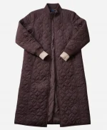 Tracker Tv Series Lucy Camp Purple Long Quilted Coat