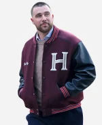 Travis Kelce 2026 NYC Tommy Hilfiger Campaign Varsity Jacket