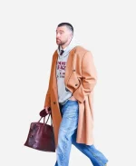 Travis Kelce 2026 New York City Brown Trench Coat