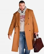 Travis Kelce 2026 New York City Brown Wool Trench Coat