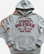 Travis Kelce NYC 2026 Tommy Hilfiger Grey Hoodie