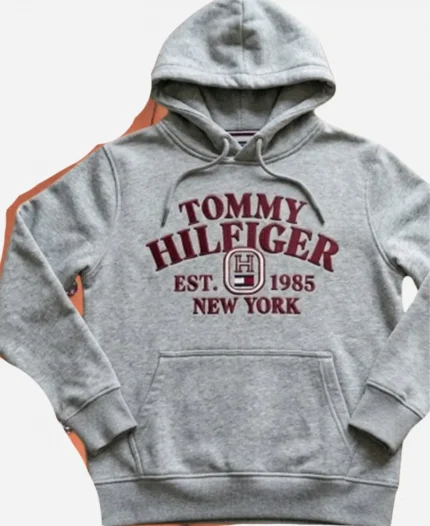 Travis Kelce NYC 2026 Tommy Hilfiger Grey Hoodie