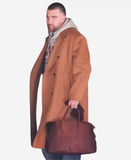 Travis Kelce NYC Brown Coat