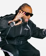 Ty Dolla $ign 2026 Neon Carnival Black Tracksuit