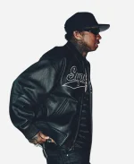 Tyga Neon Carnival Coachella 2026 Leather Jacket For Sale