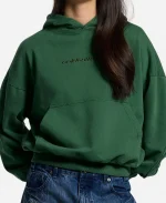 Unisex Cold Culture Distress Curved Green Hoodie