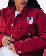 Unisex Levi’s United States 2026 Football Federation Red Denim Jacket