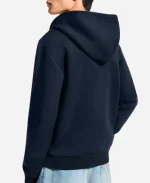 Unisex Louise Vuitton Signature Navy Blue Zipper Hoodie