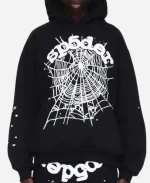 Unisex Sp5der OG Web Black And White Pullover Hoodie