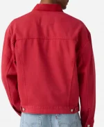 United States 2026 Football Federation Red Denim Jacket