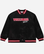 WWE 2026 WrestleMania Las Vegas 42 Mitchell & Ness Black Satin Jacket