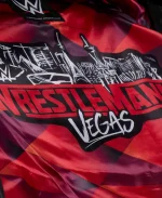 WWE 2026 WrestleMania Vegas 42 Satin Jacket In Black