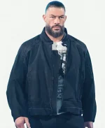 WWE RAW 2026 Roman Reigns Denim Zip Jacket