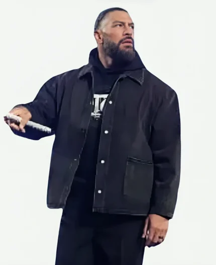 WWE RAW Roman Reigns Black Denim Jacket