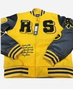 WWE SmackDown 2026 Michin Yellow & Black Varsity Jacket