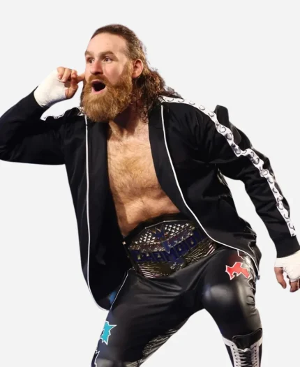 WWE SmackDown Championship Sami Zayn WrestleMania 42 Black Track Jacket