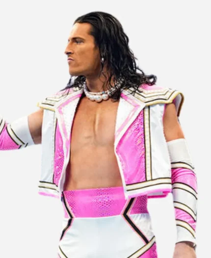 WWE WrestleMania 42 Kit Wilson 2026 Pink & White Cropped Costume Vest