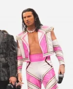 WWE WrestleMania 42 Kit Wilson Pink & White Cropped Costume Vest