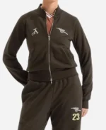 Women's Arsenal AWFC 2026 Classics Russo Brown Zip-Through Track Jacket