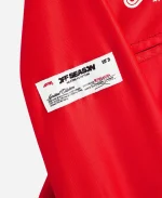 Women's Off Season Formula 1 Cropped Red Full Zip Track Jacket