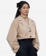 XO, Kitty 2026 Lara Jean Song-Covey Beige Cropped Jacket