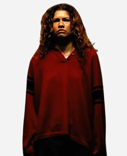 Zendaya Euphoria S03 Red Stripe Sweatshirt