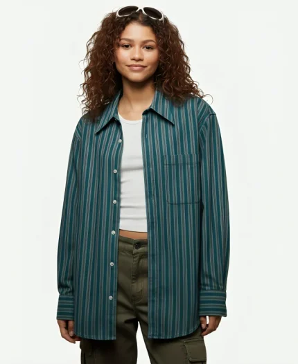 Zendaya Euphoria S03 Striped Shirt