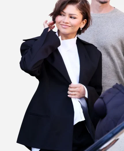 Zendaya Rome fashion 2026 Black Oversized Blazer