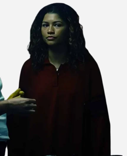 Zendaya Tv Series Euphoria S03 Rue Bennett Red Stripe Sweatshirt
