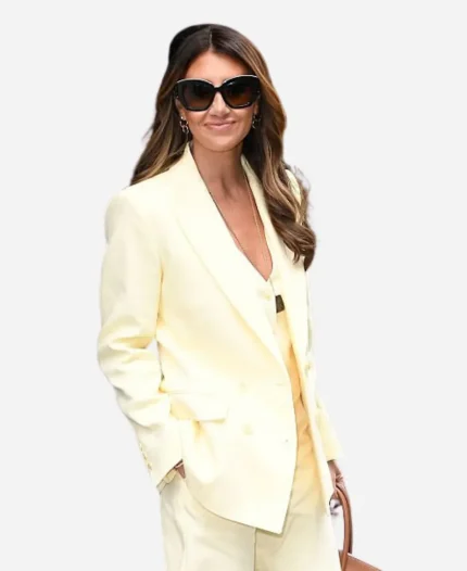 2026 ABC Studio NYC Alina Habba Yellow Bouble-Breasted Blazer