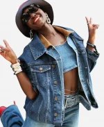 2026 Formula 1 Miami Grand Prix Lupita Nyong'o Blue Denim Jacket