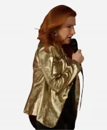Lisa Ann Walter It Was an Accident 2026 Lisa Ann Walter Metallic Gold Blazer