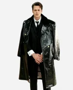 2026 Met Gala Bill Skarsgård Leather Coat
