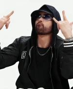 2026 NBA Playoffs Game 5 Pistons vs. Cavaliers Eminem Black Varsity Jacket