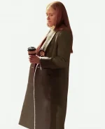 2026 NYC Scarlett Johansson Movie The Exorcist Grey Wool Coat