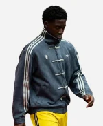 2026 Pre-Match Manchester United x Adidas Chinese New Year Suede Leather Jacket In Grey