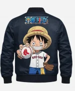 One Piece 2026 Red Sox Bomber Jacket In Navy Blue