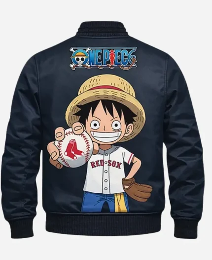 One Piece 2026 Red Sox Bomber Jacket In Navy Blue