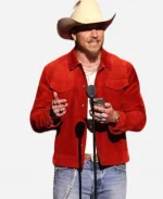 68th Annual Grammy Awards 2026 Brandon Lake Red Suede Leather Jacket