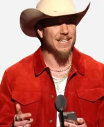 68th Grammy Awards 2026 Brandon Lake Red Suede Leather Jacket