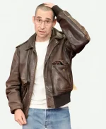 68th Grammy Awards Jack Antonoff Brown Leather Jacket