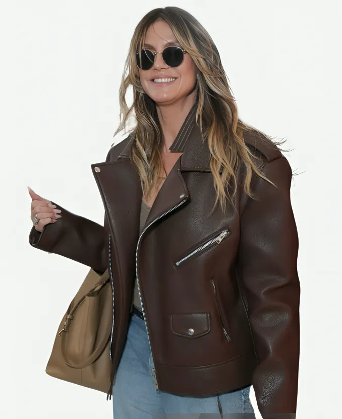 79th Cannes Film Festival 2026 Heidi Klum Brown Leather Jacket 79th Cannes Film Festival 2026 Heidi Klum Brown Leather Jacket
