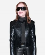 79th Cannes Film Festival Isabelle Huppert Black Leather Jacket