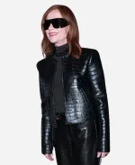 79th Cannes Film Festival Isabelle Huppert Crocodile Leather Jacket