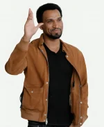 79th Cannes Film Festival Nathan Mitchell Brown Bomber Jacket